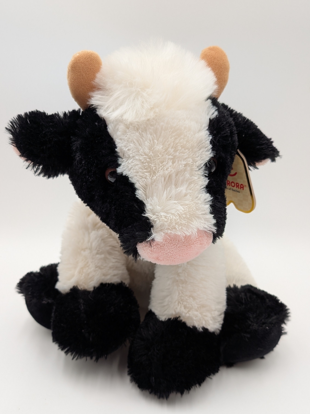 Aurora Mootilda Cow Plush Black White Stuffed Animal 50142 with Tag
